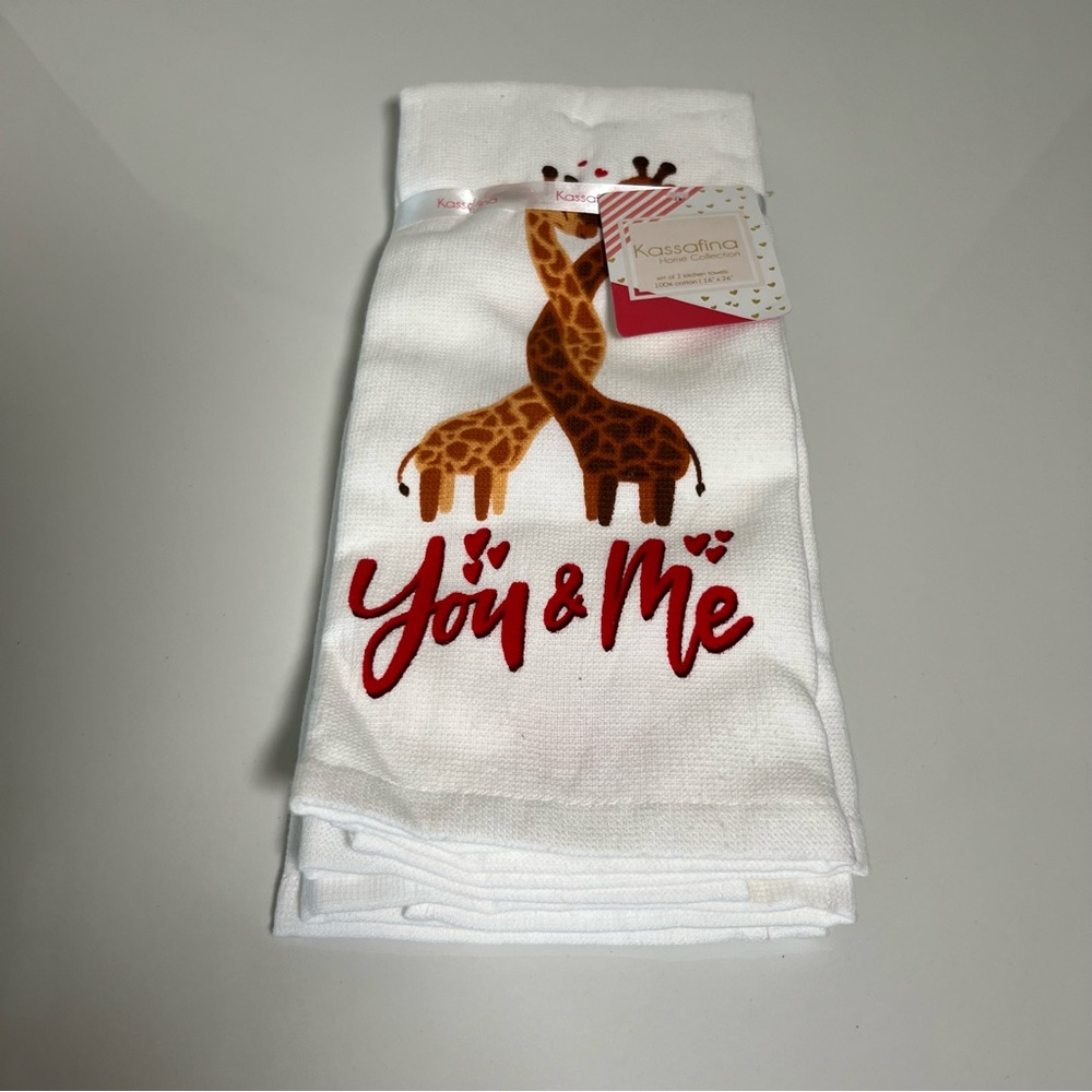 KASSAFINA HOME COLLECTION SET OF 2 KITCHEN TOWELS
